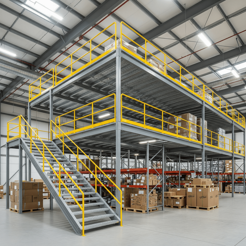 Mezzanine Storage and Warehouse Solutions in Industrial Space